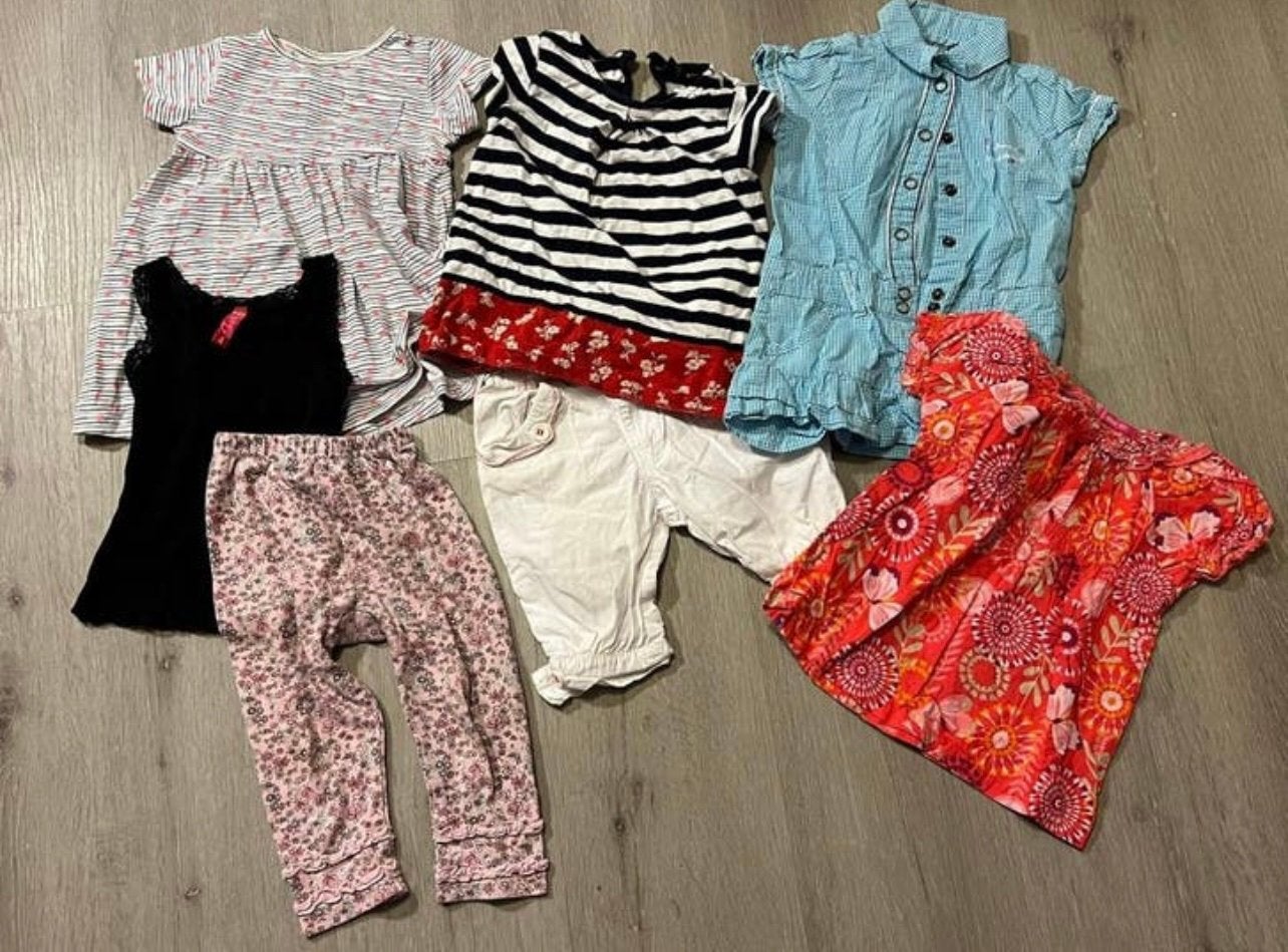 Zomer kleding pakket maat 80 (9 stuks), Kinderen en Baby's, Babykleding | Maat 80, Ophalen of Verzenden, Zo goed als nieuw, Meisje