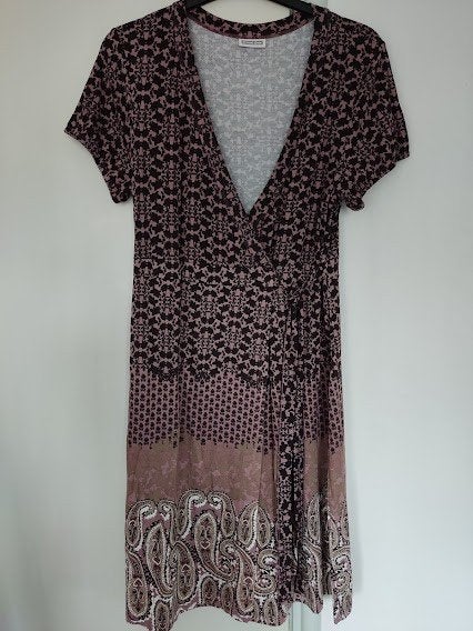 Street One dames jurk aubergine kleurig met patronen motief, Kleding | Dames, Jurken, Maat 38/40 (M), Overige kleuren, Street One