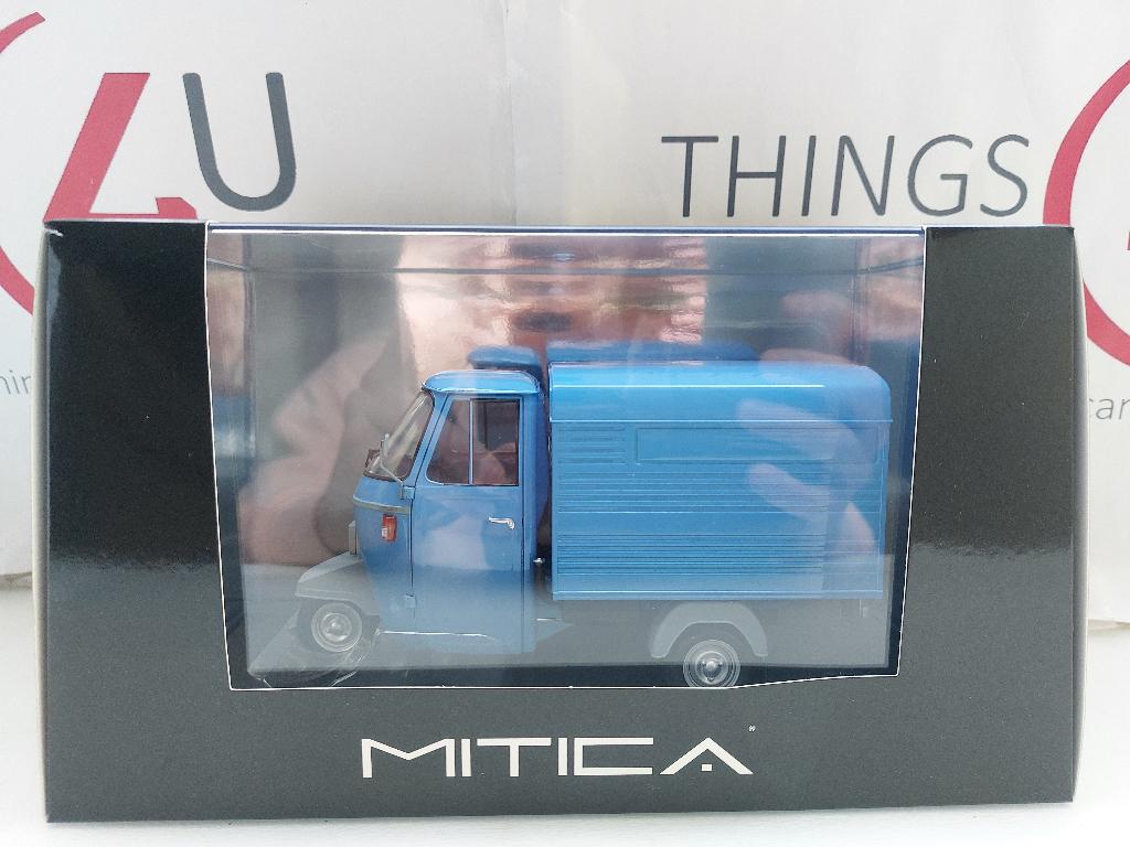 Mitica 1:18 Piaggio Ape P501 1979 blauw nieuw, Ophalen of Verzenden, Nieuw, Auto, Overige merken
