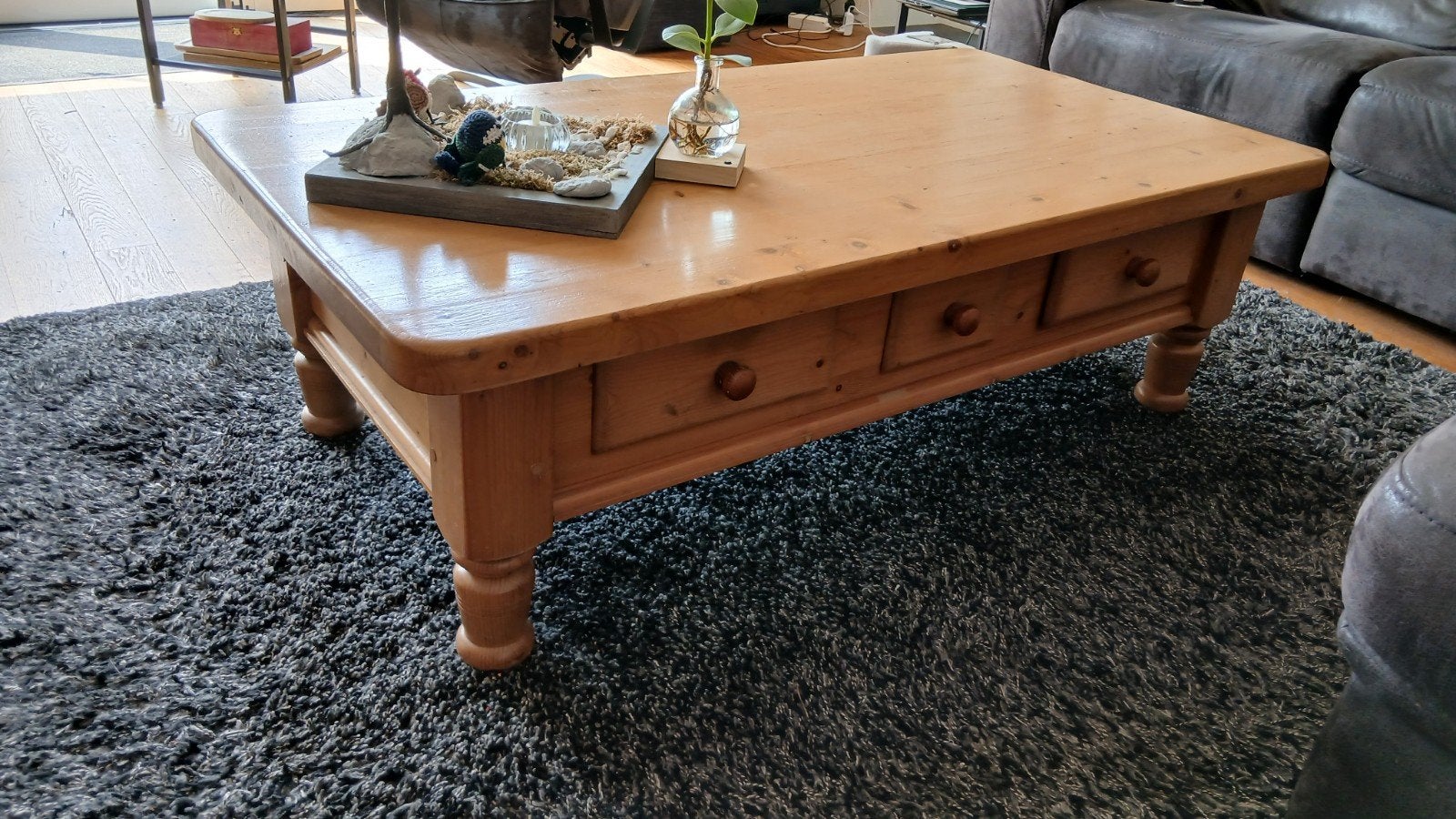 Salontafel met 3 lades - Lengte 130cm, Huis en Inrichting, Tafels | Salontafels, Ophalen, Gebruikt, 100 tot 150 cm, 50 tot 100 cm