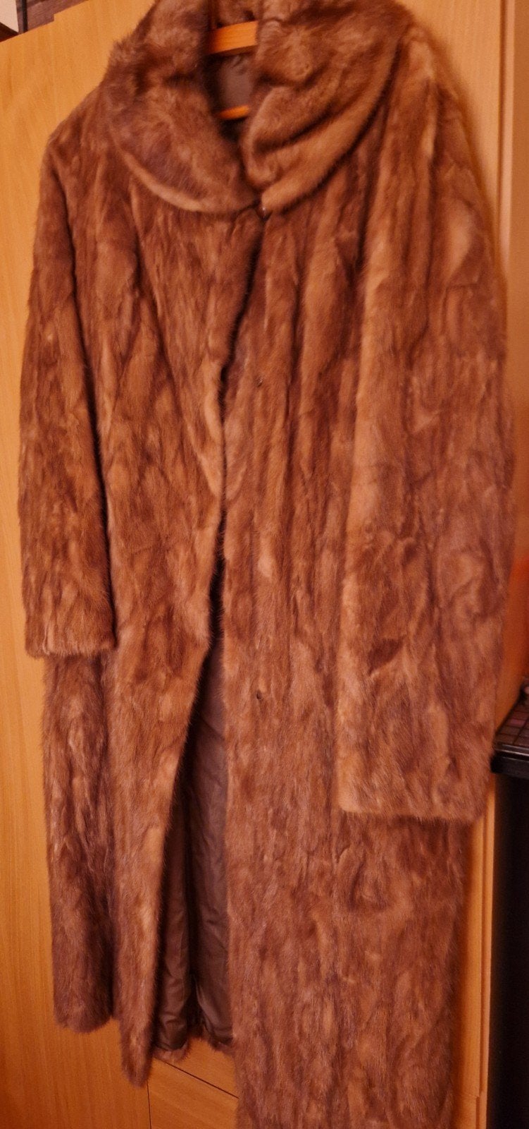 Echte bontjas vintage, Kleding | Dames, Jassen | Winter, Ophalen of Verzenden, Gedragen, Maat 36 (S), Beige