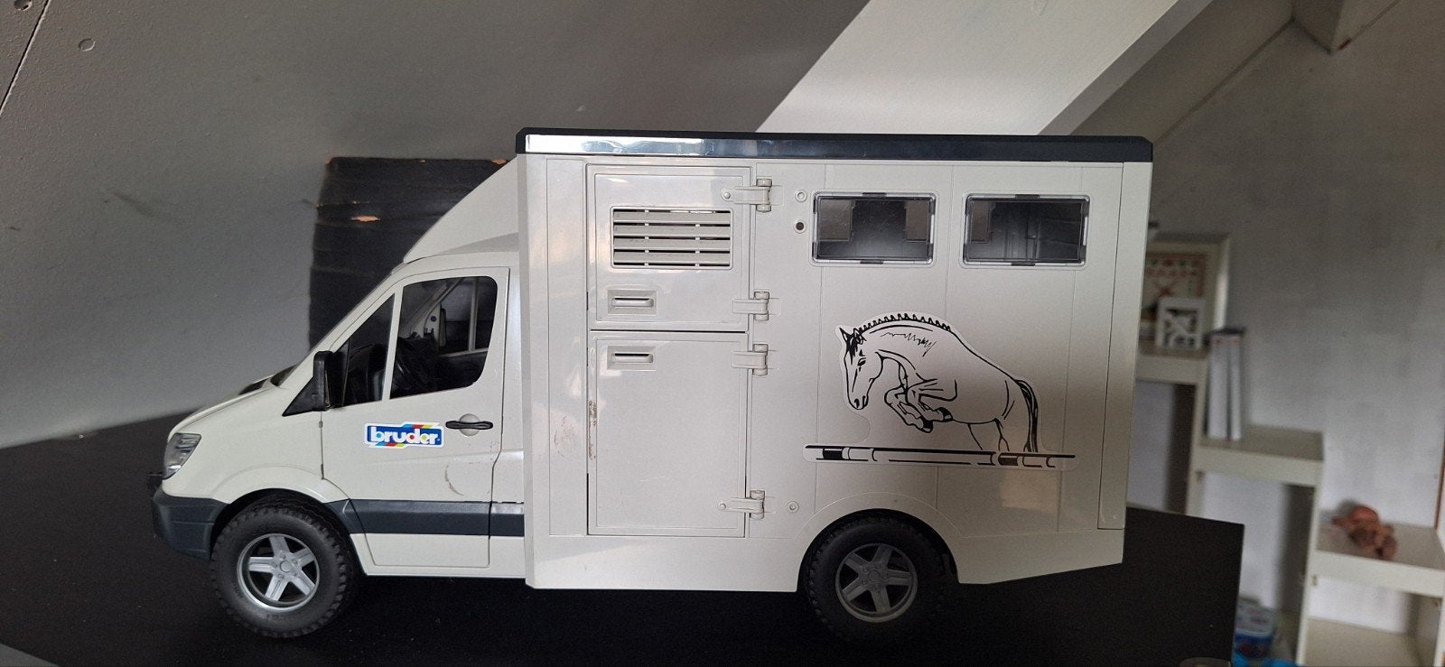 Bruder paardentrailer, pony's, stal, Kinderen en Baby's, Ophalen, Zo goed als nieuw