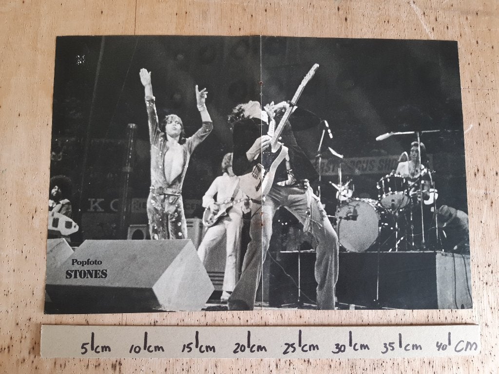Poster Rolling Stones Popfoto Maat A3 28x42 cm, Verzamelen, Gebruikt, Rechthoekig Liggend, Ophalen of Verzenden, A1 t/m A3