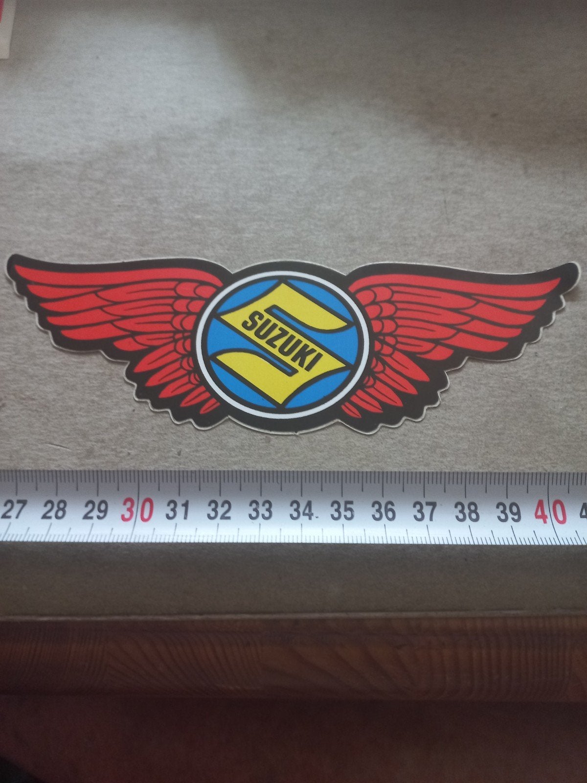 Vintage Suzuki Vleugel Sticker - Zeldzaam Design, Ophalen of Verzenden