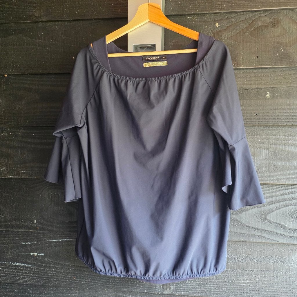 Zwarte blouse met hemdje Y-CONIC  XXL, Zwart, Maat 46/48 (XL) of groter, Ophalen of Verzenden, Zo goed als nieuw