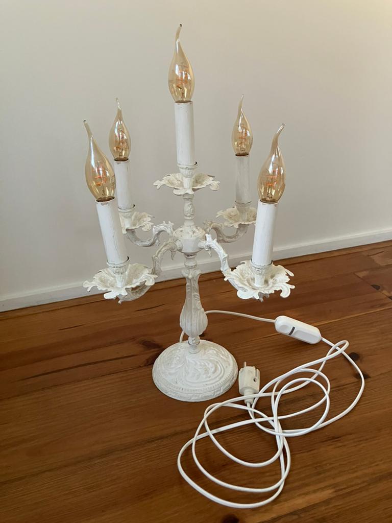 Brocante lamp armlamp lumiere tafellamp, Ophalen of Verzenden, Gebruikt, Overige materialen, Minder dan 50 cm