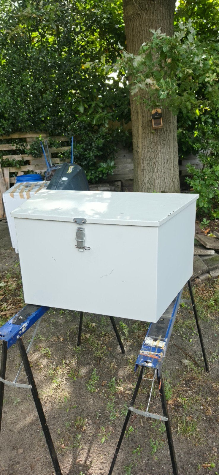 Metalen Disselkist/Bak voor Aanhanger, Vouwwagen, Caravan, Ophalen, Zo goed als nieuw