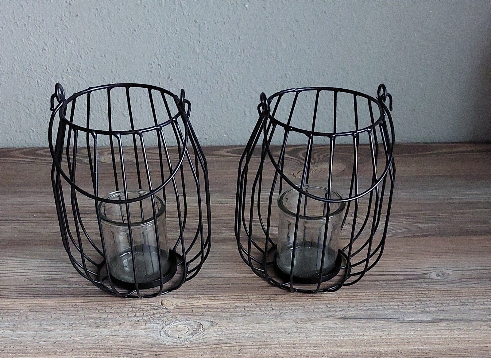2 WINDLICHTEN zwart metaal🙂, Huis en Inrichting, Woonaccessoires | Kandelaars en Kaarsen, Zwart, Nieuw, Ophalen of Verzenden