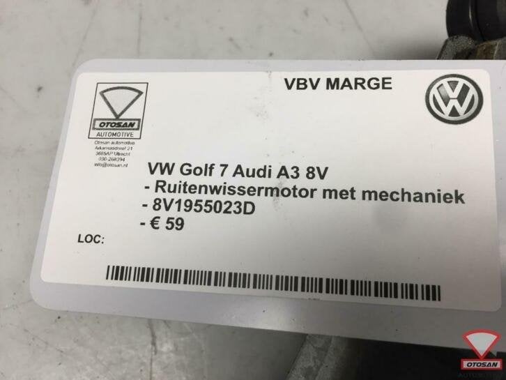 audi a3 8v vag ruitenwissermotor + mechaniek 8v1955023d, Gebruikt, AUDI AG, Auto-Union-Strasse 1
85045  Ingolstadt, DE, Kundenbetreuung@audi.de