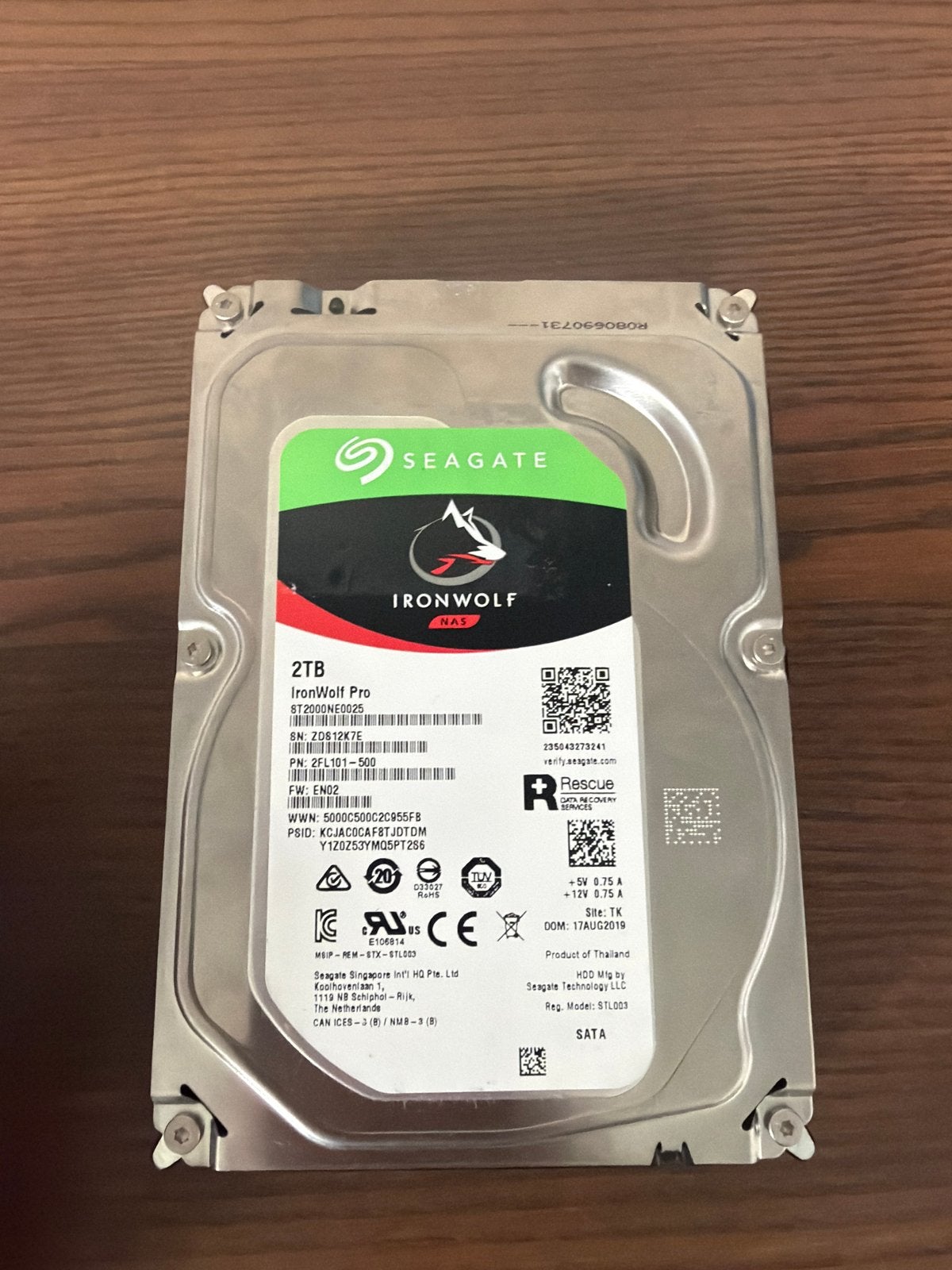 Seagate IronWolf Pro 2TB NAS HDD - Zo goed als nieuw, Intern, 2TB, Server, Ophalen of Verzenden