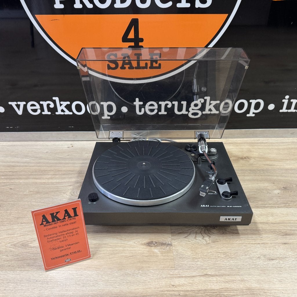 Akai AP-100C 33-45 Toeren Platenspeler | Nette staat, Audio, Tv en Foto, Platenspelers, Akai, Zo goed als nieuw, Support@akai.com