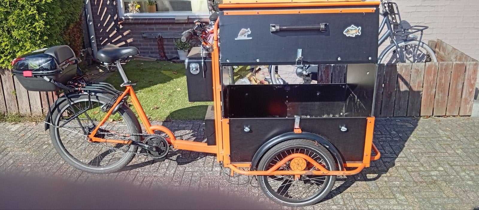 te degelijke elektrische bakfiets, Gebruikt, Goederen, Schijfrem, Ophalen