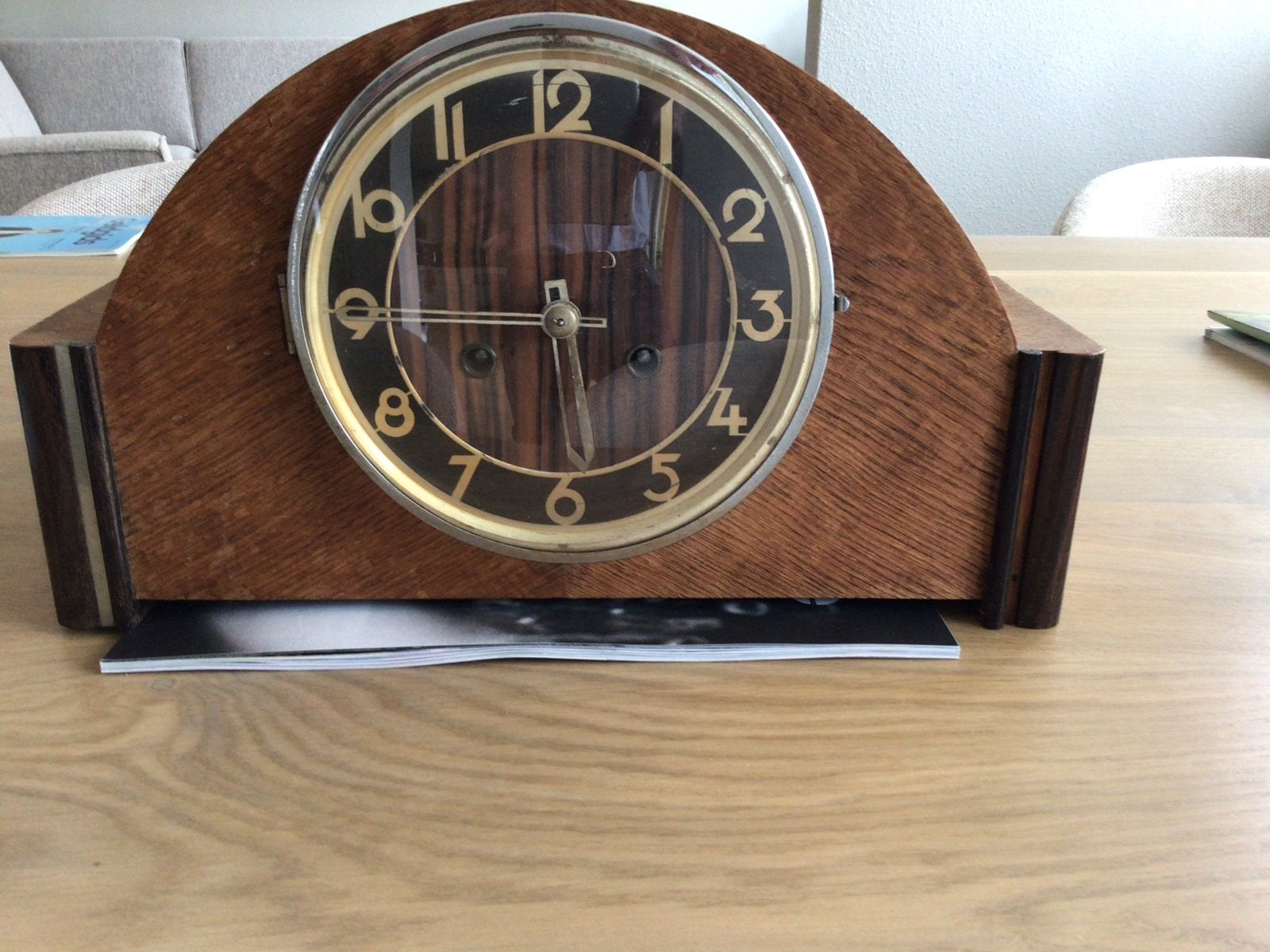 Vintage Pendule uit de Jaren '50 - Geen sleutel, Antiek en Kunst, Antiek | Klokken, Ophalen