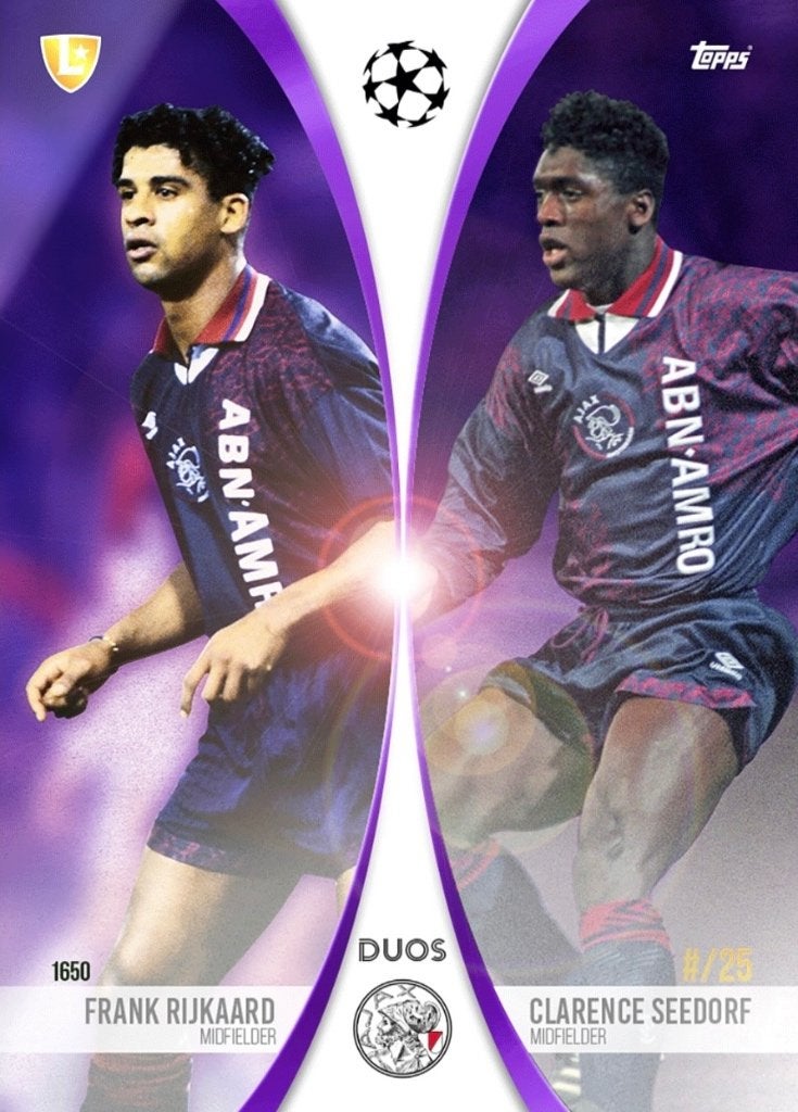 Frank Rijkaard Clarence Seedorf Topps /25, Verzenden, Zo goed als nieuw, Plaatje