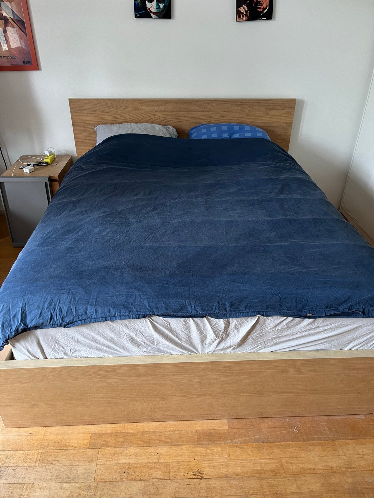 Ikea Hidrasund matras 160x200 met bedframe, Tweepersoons, Ophalen of Verzenden, Zo goed als nieuw, Matras