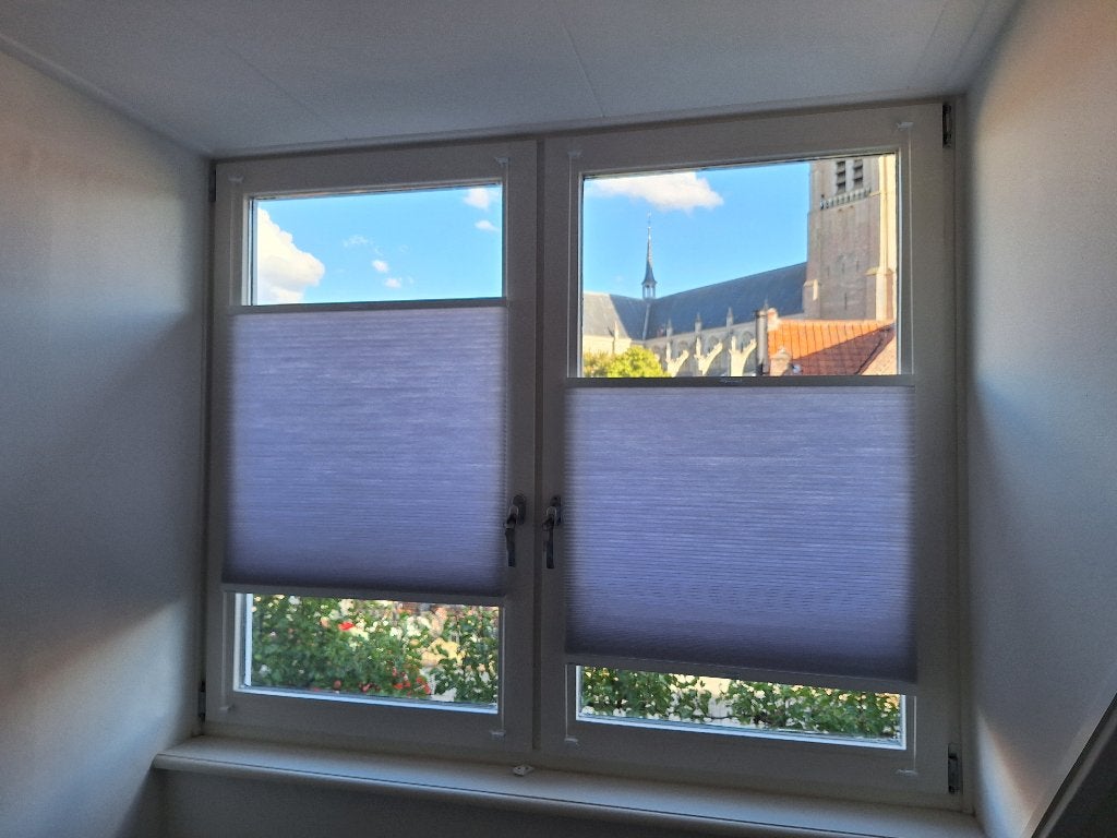 5 x Veneta plissé bottom up/top down raambekleding, Huis en Inrichting, Stoffering | Gordijnen en Lamellen, Ophalen, Isolerend
