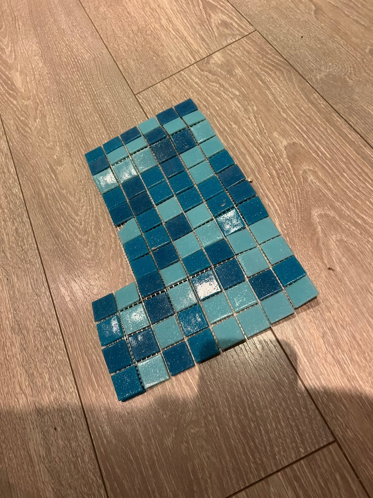 Restantje glas mozaïek matjes - Blauw/Turquoise, Overige materialen, Overige typen, Nieuw, Ophalen of Verzenden