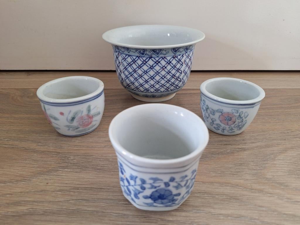 Chinees / Japanse bloempotten, Rond, Binnen, Ophalen of Verzenden, Minder dan 40 cm