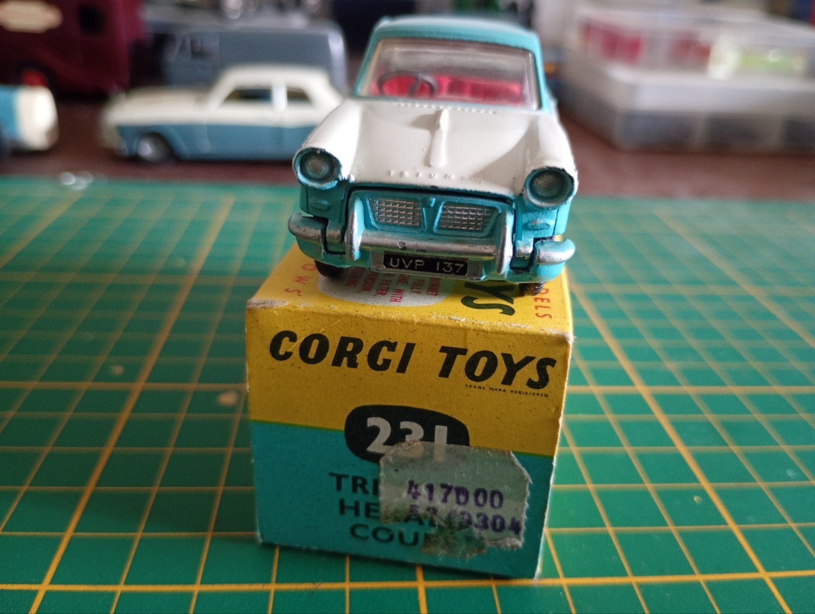 Corgi Toys Triumph Herald Coupe 231 met OVP, Hobby en Vrije tijd, Ophalen of Verzenden, Nieuw, Auto, Corgi