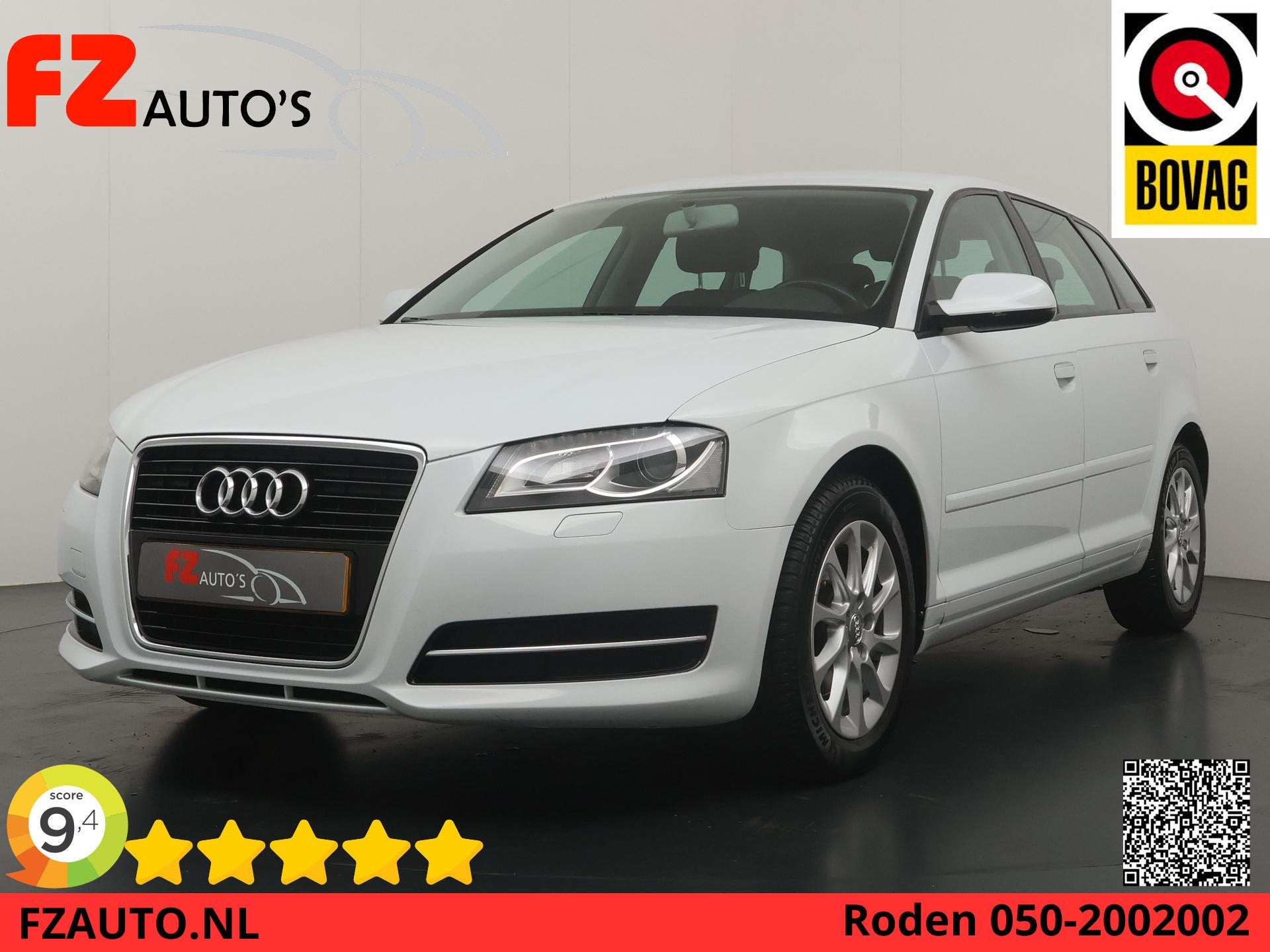Audi A3 Sportback 1.2 TFSI Attraction Advance Automaat - Nav, Auto's, Euro 5, Stof, Gebruikt, Zwart