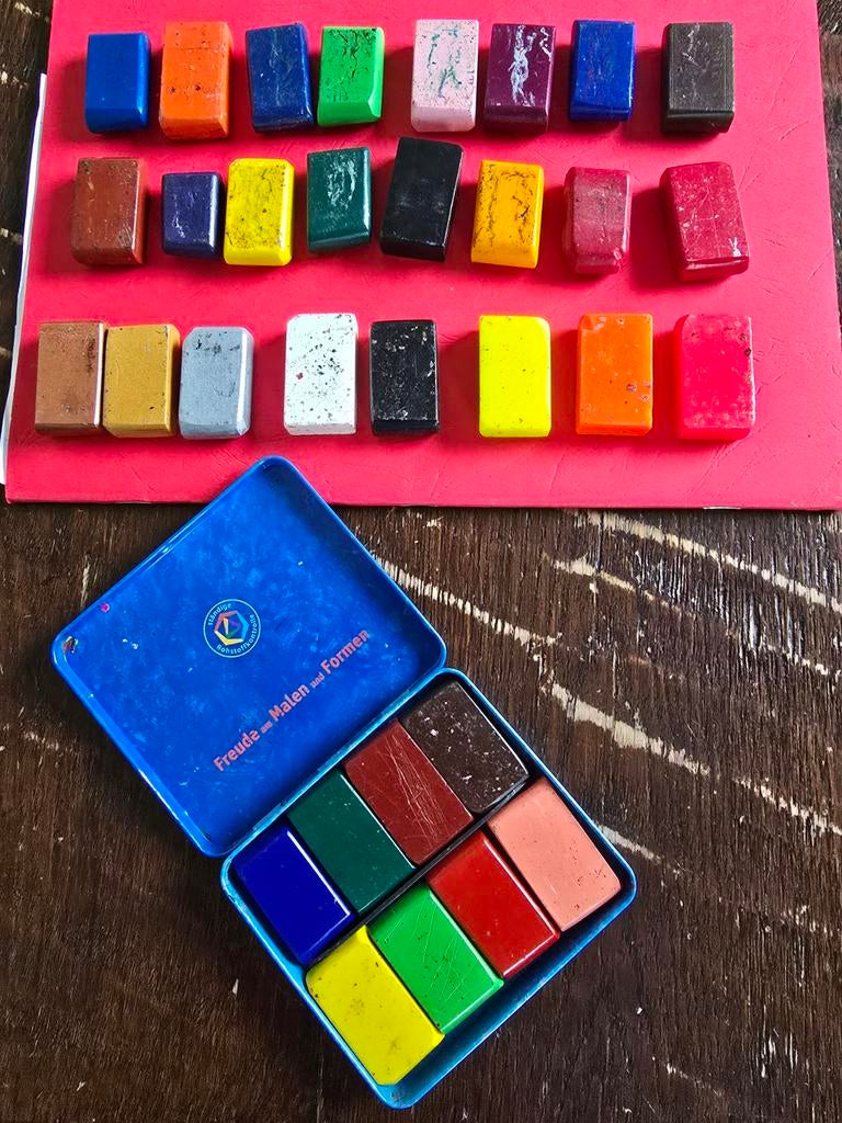 Stockmar Wasblokjes 32 stuks - Goud, Zilver, Neon, Ophalen of Verzenden, Zo goed als nieuw, Potlood of Stift