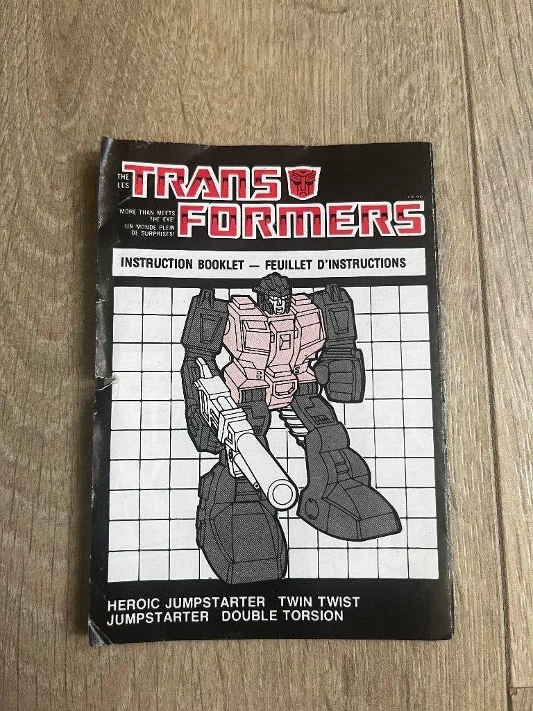 Transformers G1: Twin Twist Canadian rub instruction 1985, Verzamelen, G1, Ophalen of Verzenden, Gebruikt, Autobots