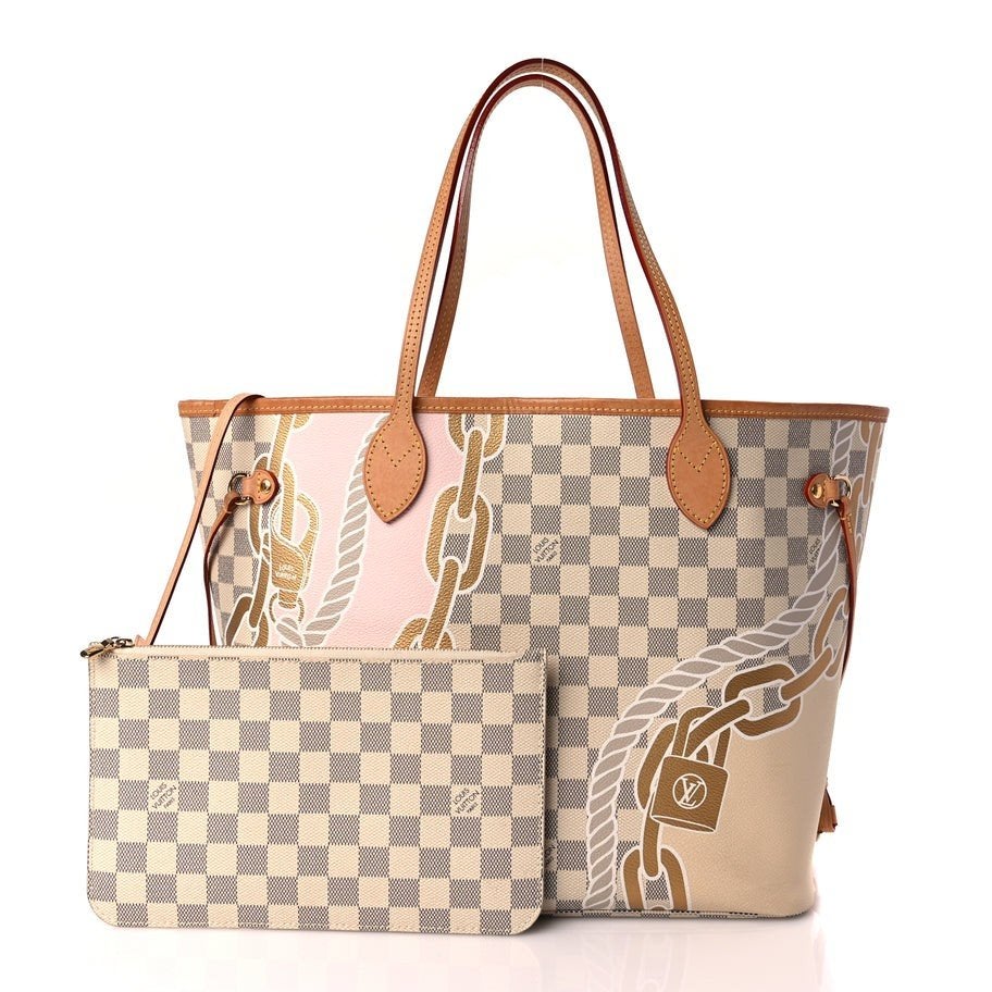 Louis Vuitton Damier Azur Nautical Neverfull MM Tote, Ophalen of Verzenden
