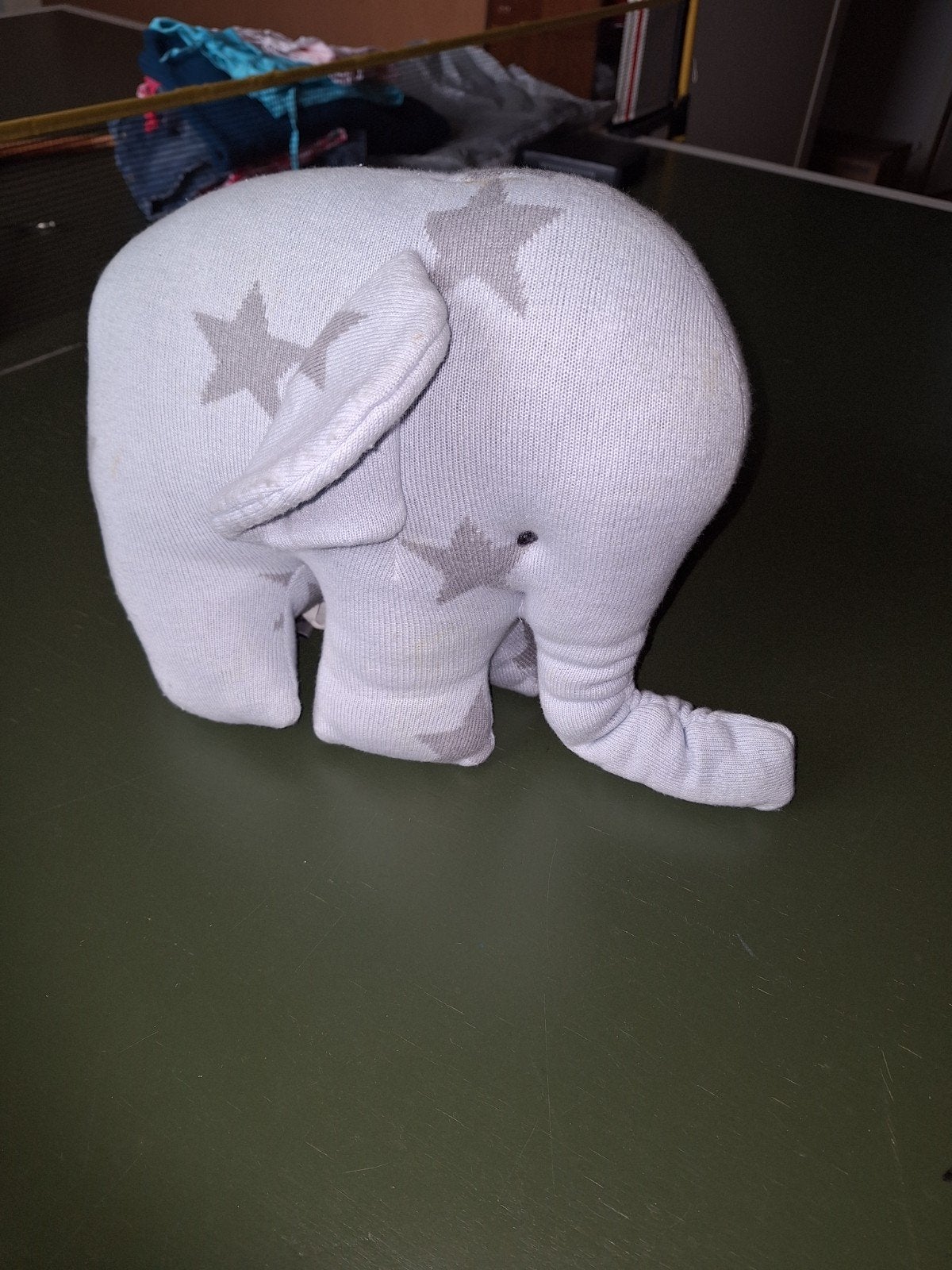 Schattige licht blauwe olifant knuffel met sterren, Overige merken, Overige karakters, Blauw, Ophalen of Verzenden