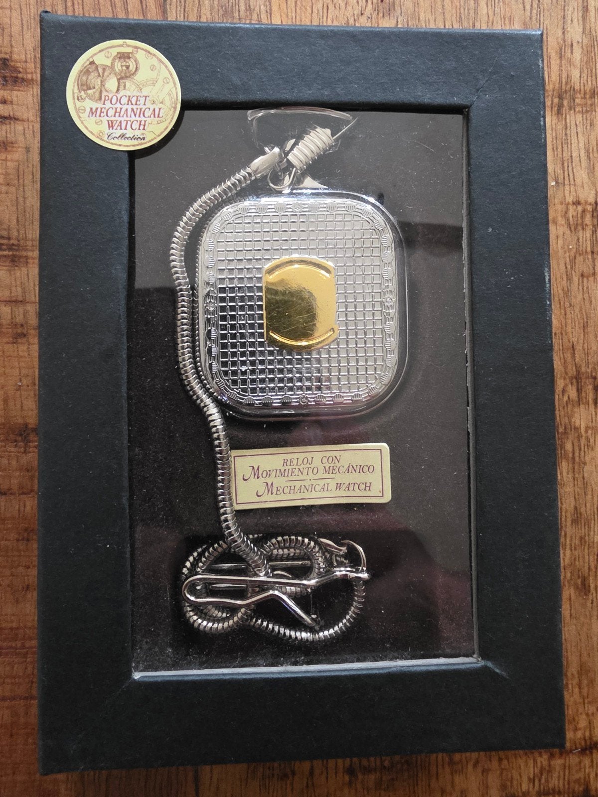 Mechanisch Zakhorloge - Nieuw in doos, Overige merken, Zakhorloge, Staal, Met ketting