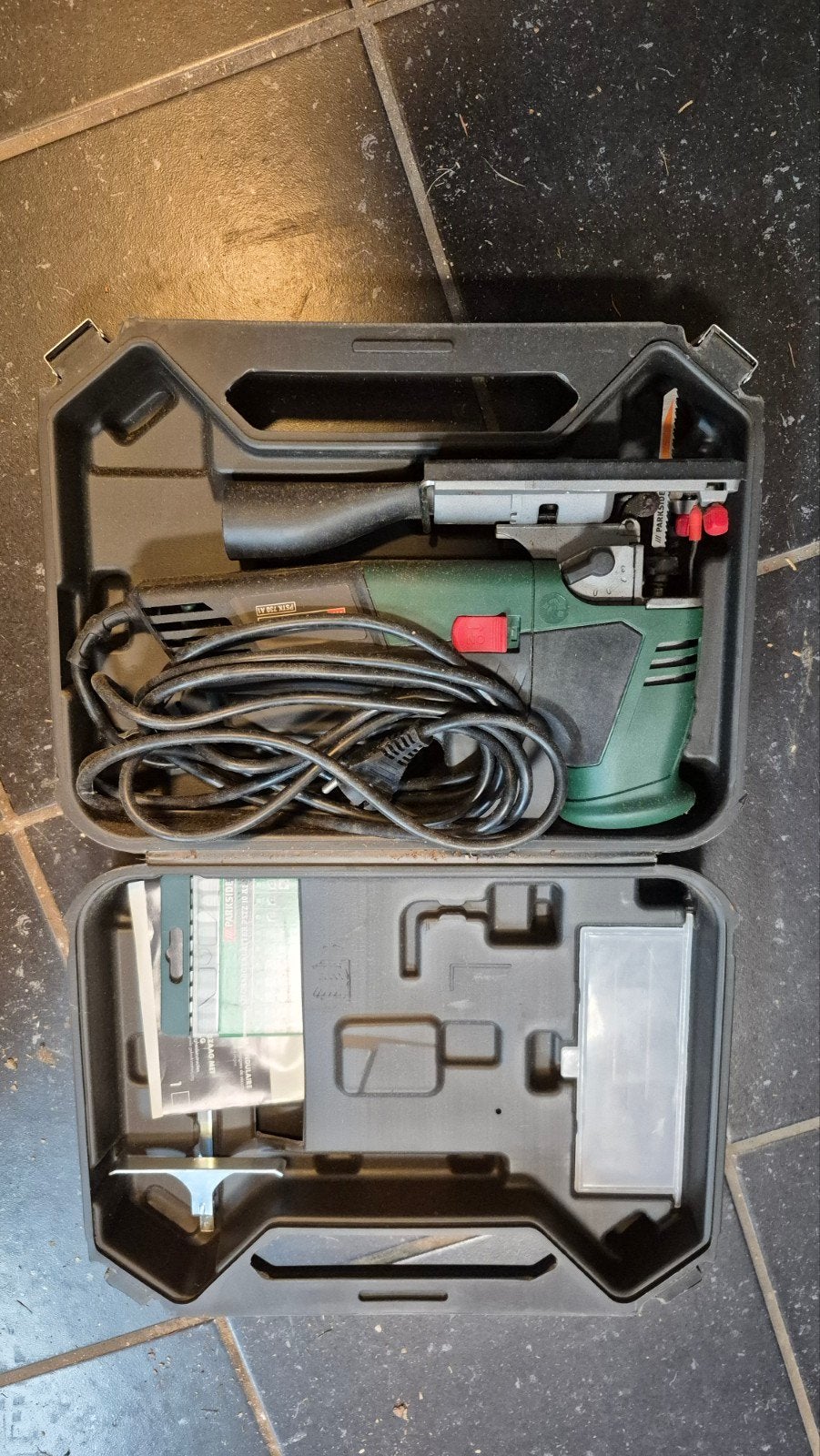 Parkside Decoupeerzaag PSTL 120 A1 in koffer, Doe-het-zelf en Verbouw, Ophalen, Gebruikt, Decoupeerzaag, Parkside