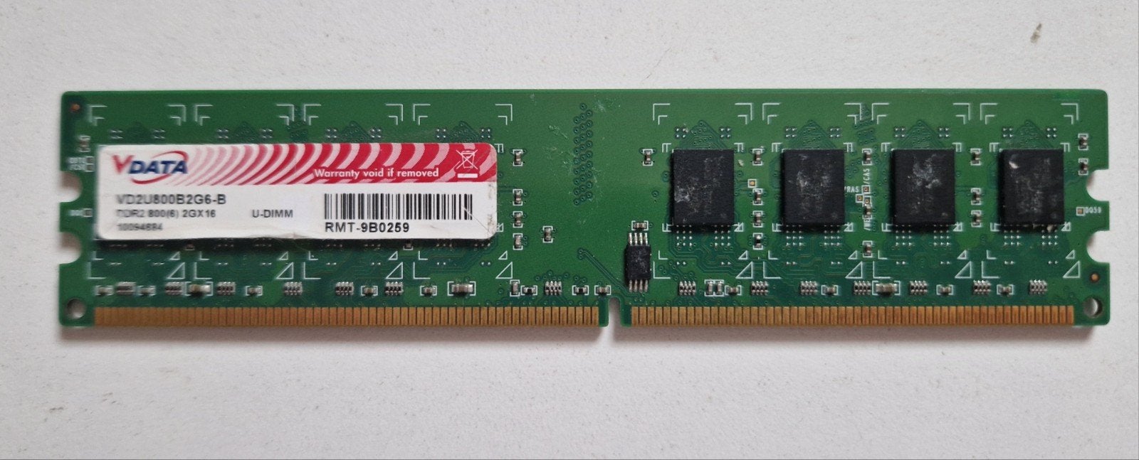 VData DDR2 800MHz 2GB RAM Geheugenmodule (10 st.), Computers en Software, RAM geheugen, Gebruikt, Ophalen of Verzenden, DDR2, Desktop