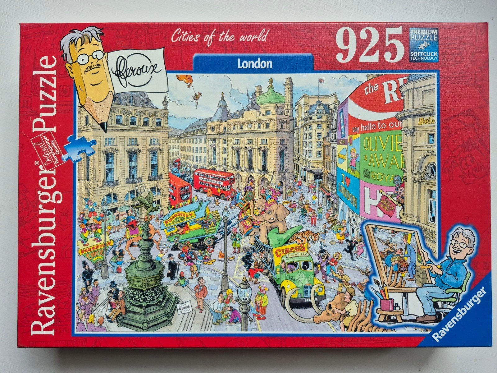 Ravensburger puzzel. Londen. 925 stukjes. Compleet., Ophalen, 500 t/m 1500 stukjes, Zo goed als nieuw