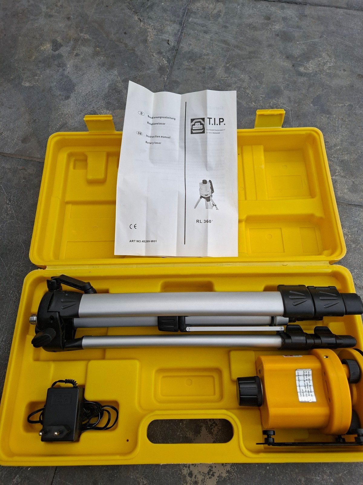 T.I.P. RL 360 Roterende Laser met Statief en Koffer, Ophalen, Gebruikt, Licht