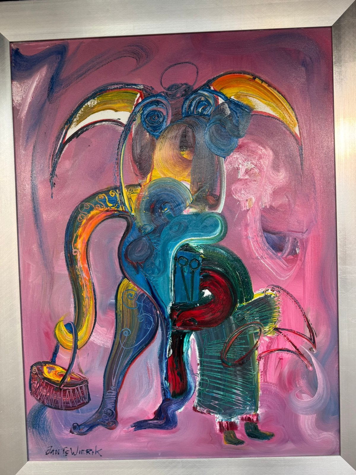 KUNST KOOPJES , OPRUIMING BIJ LAMBERT IN OOTMARSUM, Ophalen of Verzenden, Olieverf, Dieren