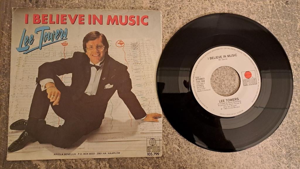 Lee towers  - i believe in music, Gebruikt, 7 inch, Single, Pop
