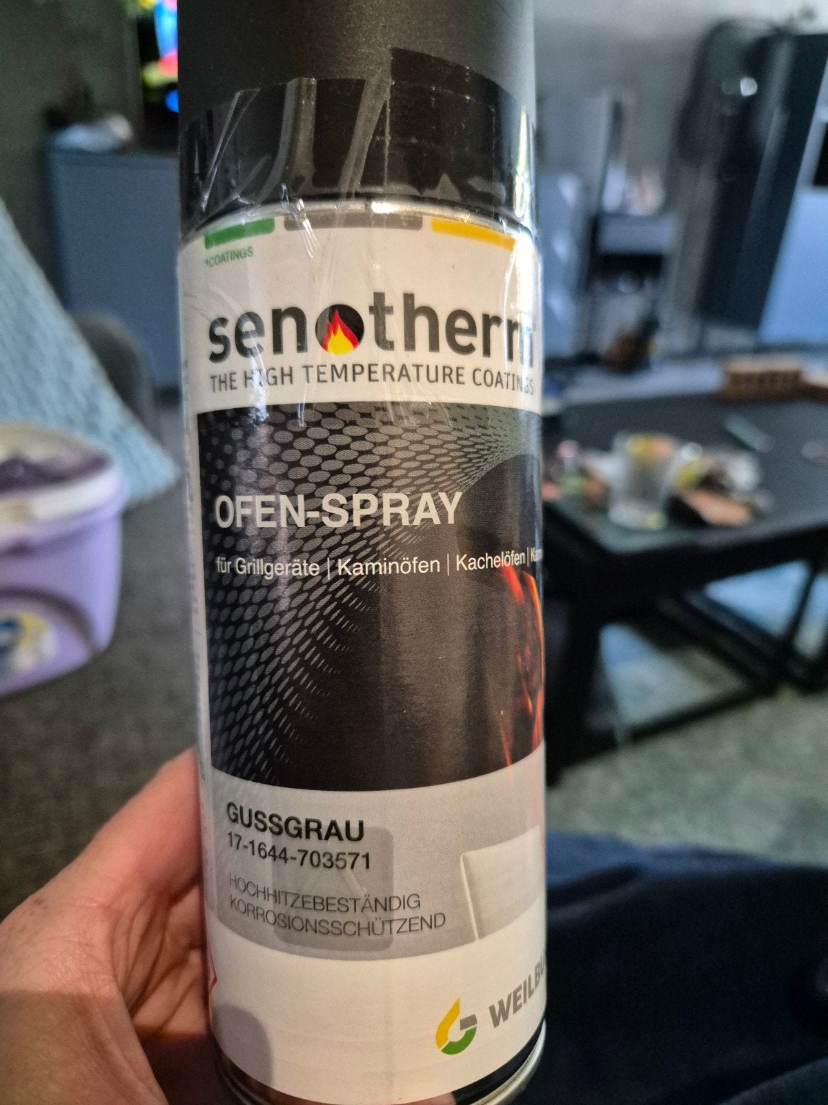 Senotherm Oven-Spray Gussgrau - Hittebestendige Verf, Ophalen of Verzenden, Nieuw, Grijs