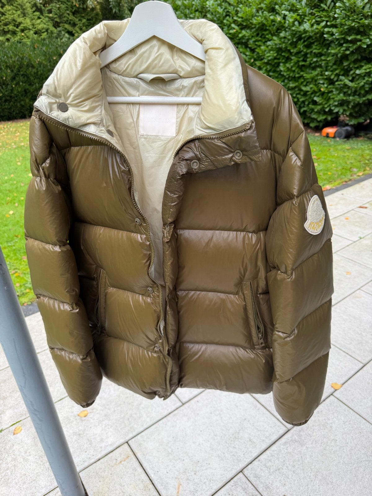 Moncler Tripiti donsjack maat 4 (M/L), Ophalen of Verzenden, Zo goed als nieuw, Groen