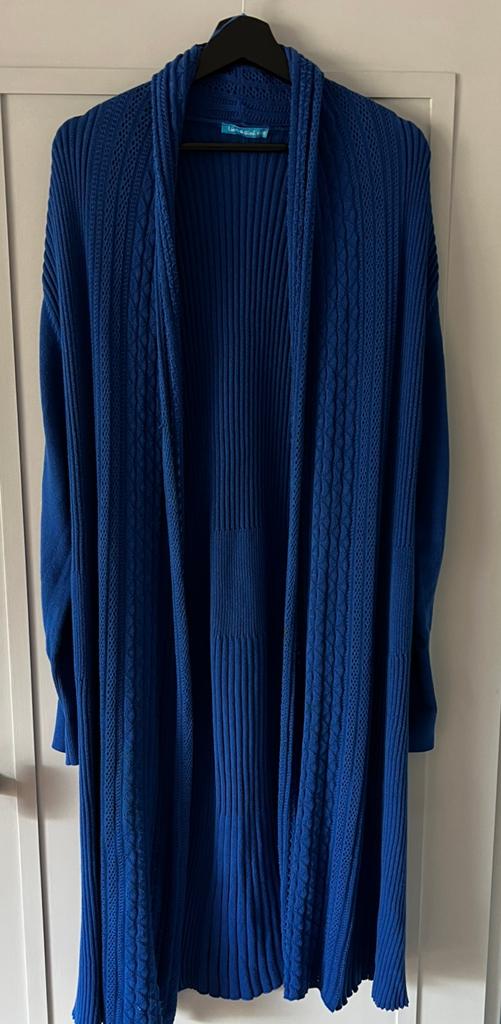 Lien & Giel lang zomer vest XL/ XXL, Ophalen of Verzenden, Zo goed als nieuw, Maat 46/48 (XL) of groter, Blauw