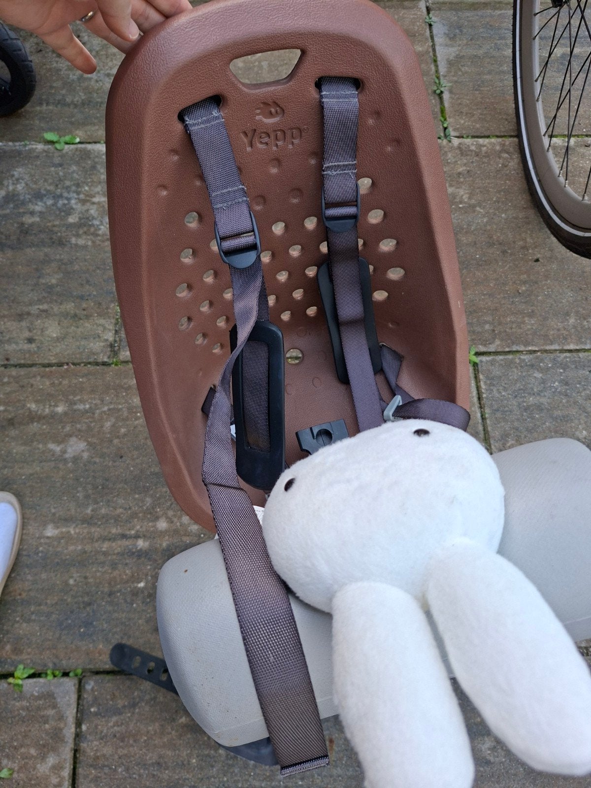 Fietsstoeltje Yepp, Ophalen, Gebruikt