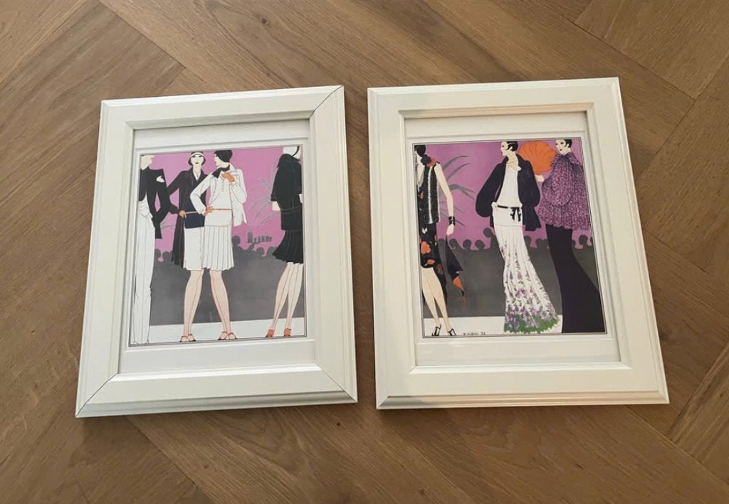 2 IKEA VIRSERUM fotolijsten 18x24cm met art deco prints, Audio, Tv en Foto, Fotografie | Fotolijsten, Gebruikt, Ophalen of Verzenden