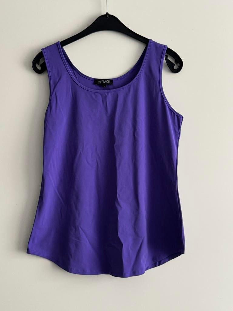 Mi Piace paarse travelstof top maat L, Kleding | Dames, Tops, Verzenden, Paars, Maat 42/44 (L), Zo goed als nieuw