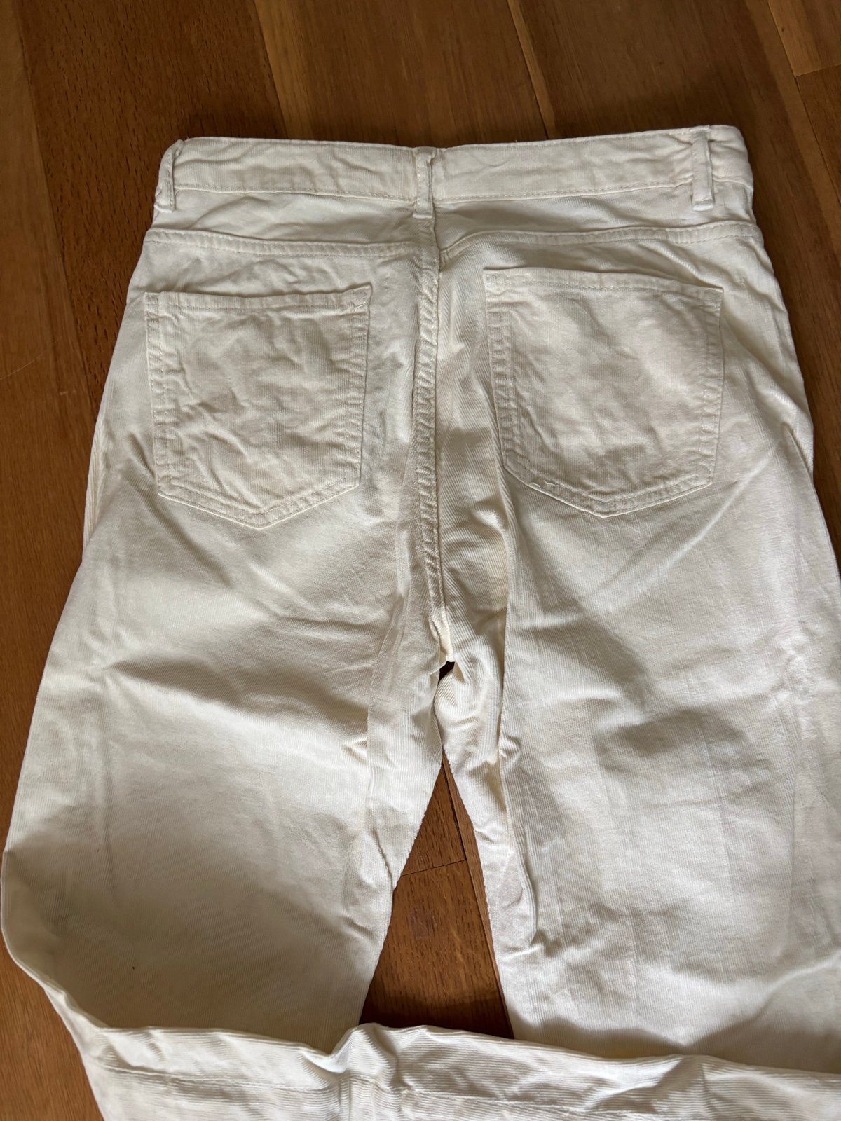 Zachtgele Sissy-Boy flared ribfluwelen broek, Verzenden, Geel, Maat 36 (S), Lang
