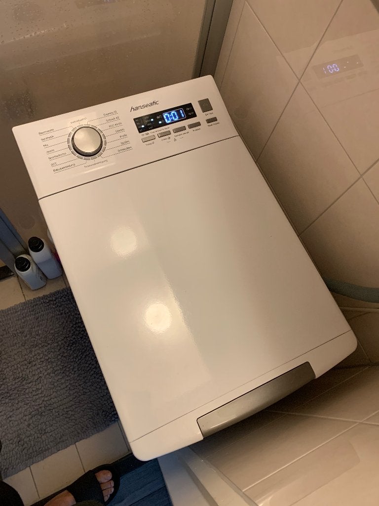 Hanseatic wasmachine, Witgoed en Apparatuur, Ophalen, Bovenlader, Zo goed als nieuw, Energieklasse A of zuiniger