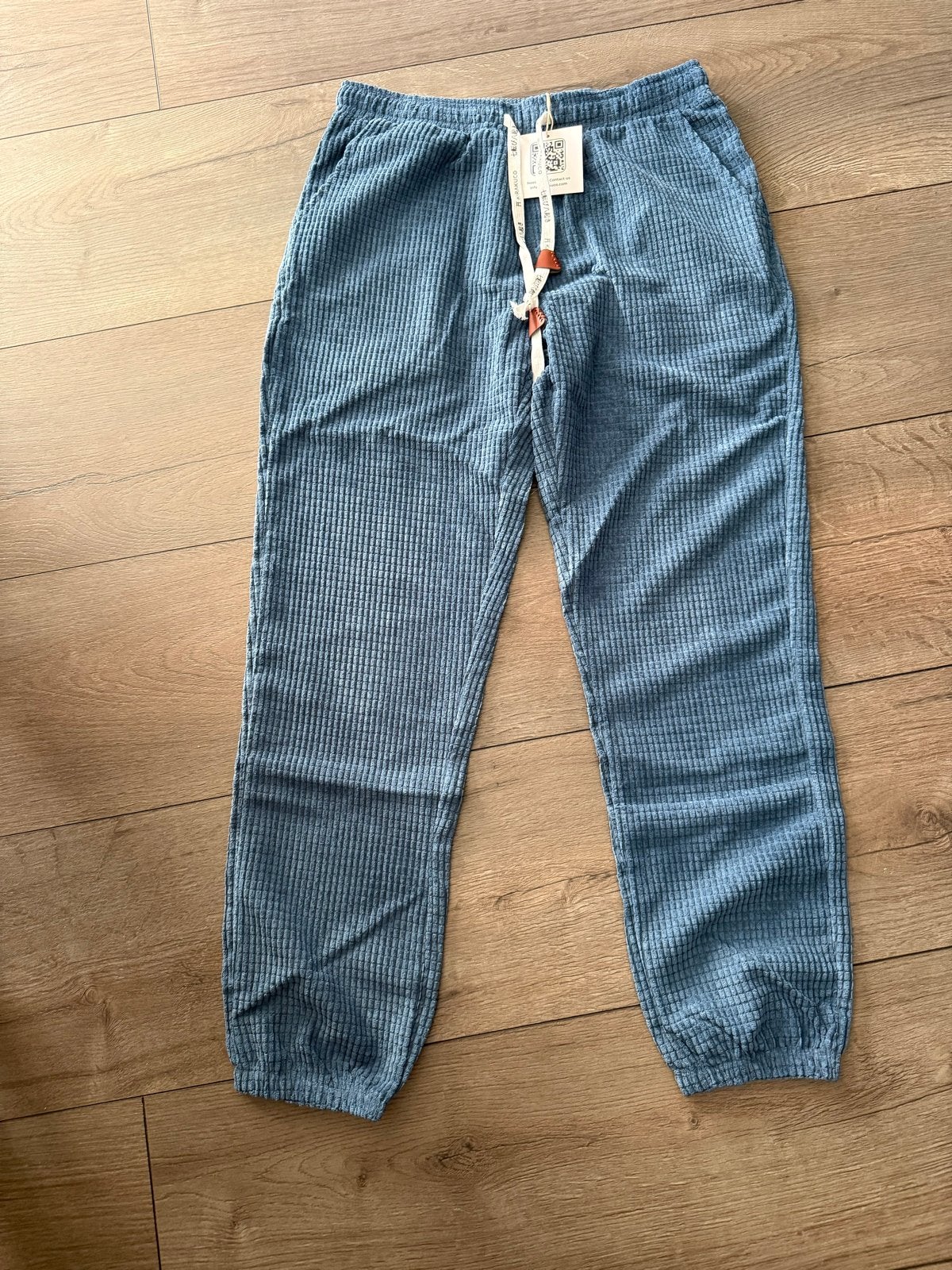 KIRAKUCO ribbroek maat M - Nieuw met kaartjes, Kleding | Dames, Broeken en Pantalons, Maat 38/40 (M), Blauw, Nieuw, Ophalen of Verzenden