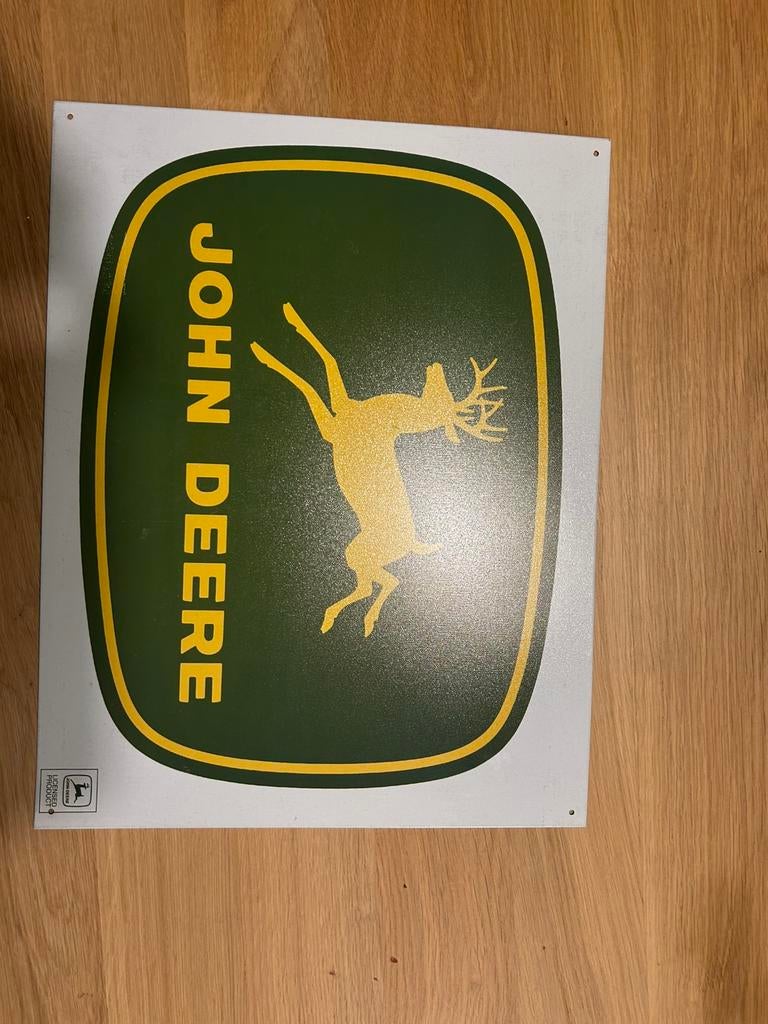 John deere metalen plate, Ophalen of Verzenden, Zo goed als nieuw