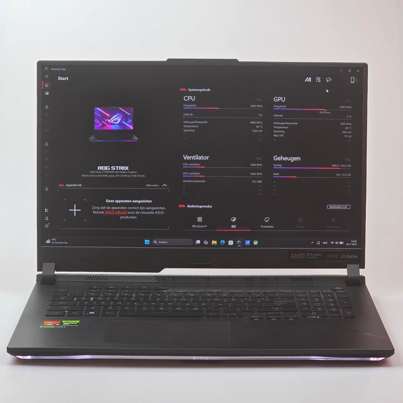 ASUS ROG Strix SCAR 17  Ryzen 9 7945HX3D RTX 4090 32GB, Met videokaart, Qwerty, ASUS ROG Strix, Ophalen of Verzenden