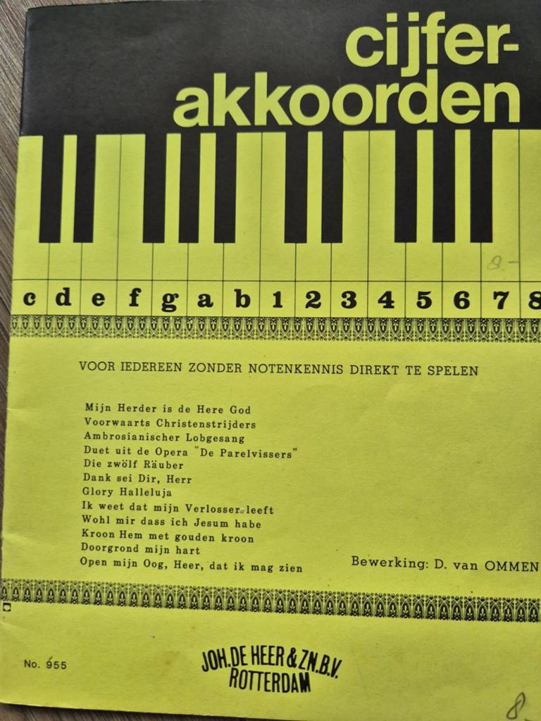 Cijfer-akkoorden: Muziekboek voor Piano/Keyboard, Muziek en Instrumenten, Ophalen of Verzenden