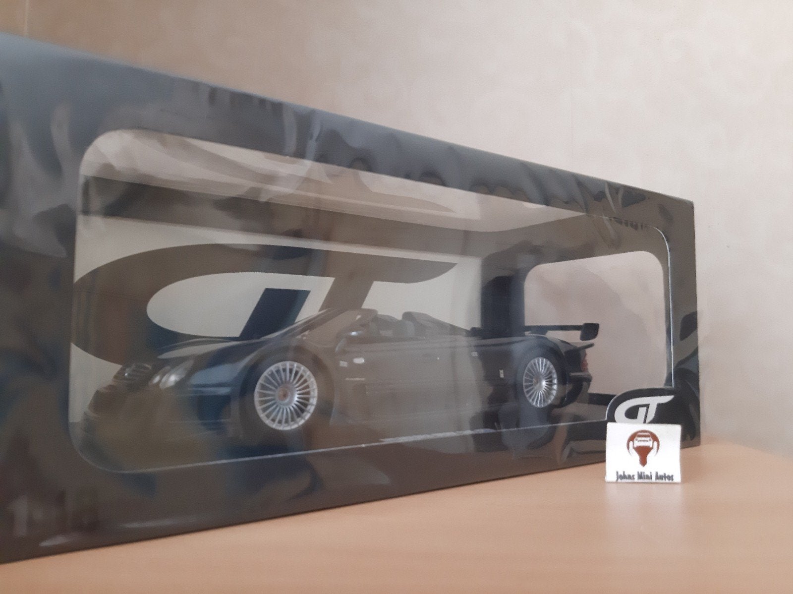 Mercedes-Benz CLK GTR Roadster 1999 in donkergrijs met. 1:18, Overige merken, Auto, Nieuw, Ophalen of Verzenden