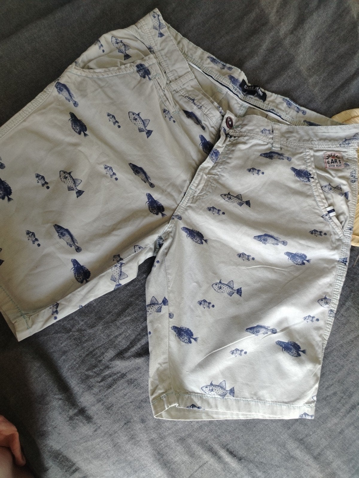 CARS JEANS korte broek met vissenprint - Maat S, Cars Jeans, Beige, Ophalen of Verzenden, Zo goed als nieuw