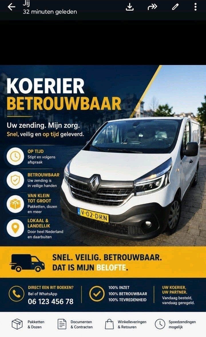 zzp koerier beschikbaar bus en bakwagen, Koeriersdiensten